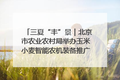 三夏“丰”景｜北京市农业农村局举办玉米小麦智能农机装备推广“田间日”活动